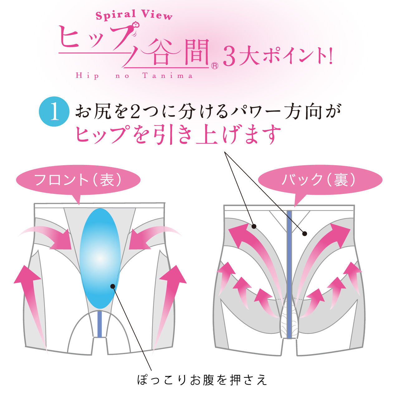 ヒップの谷間 スタンダード丈ボトム