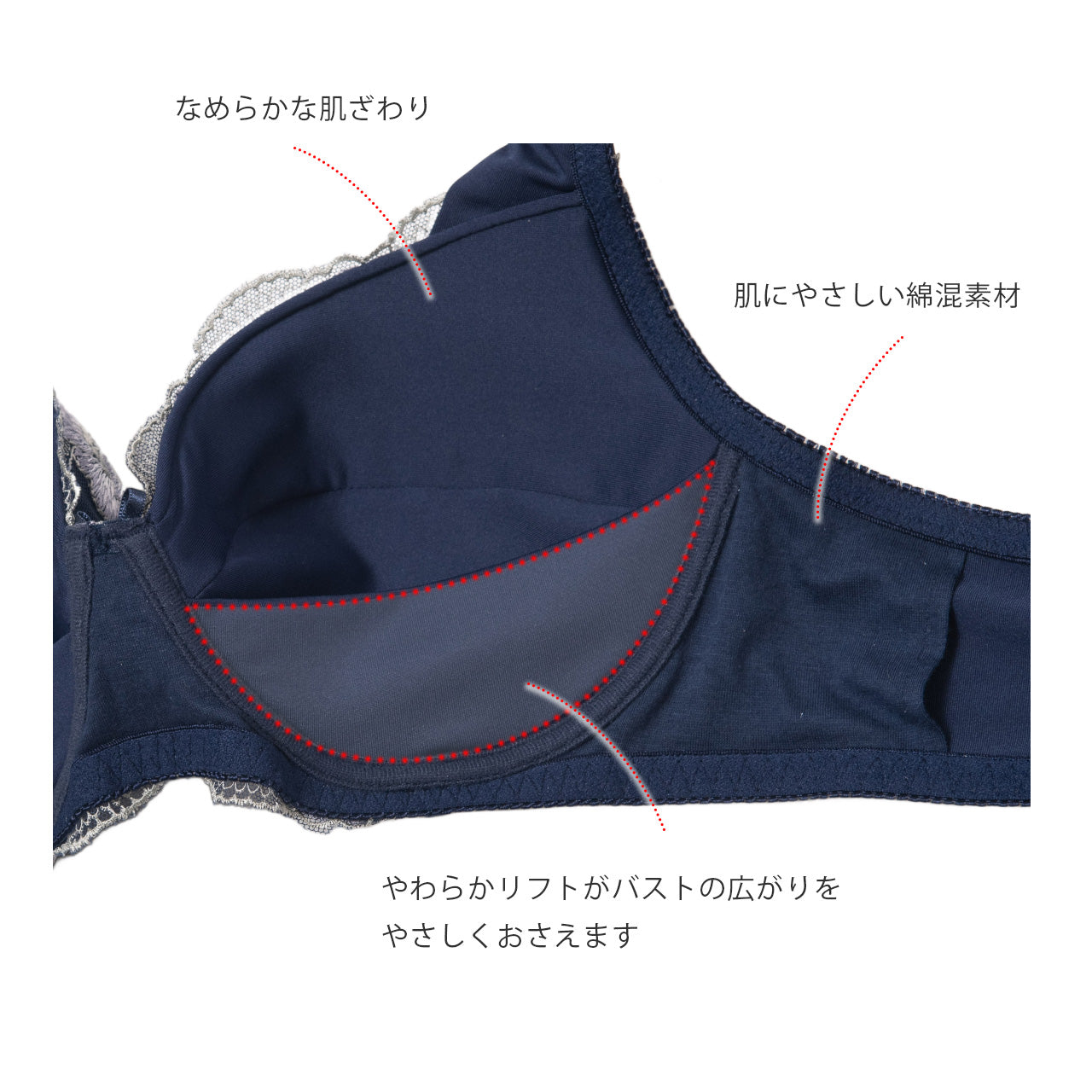やわらかカップ ノンワイヤーブラジャー キレイ工房