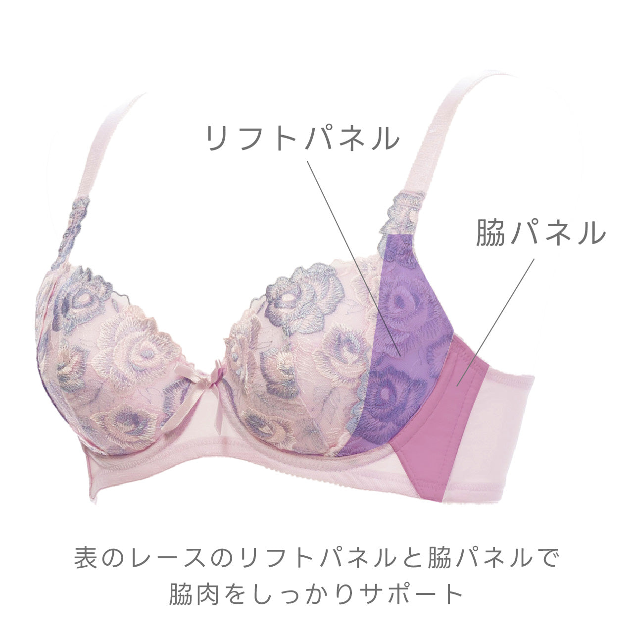 横流れを防止する美胸ブラ ワイヤーブラジャー シャルマン