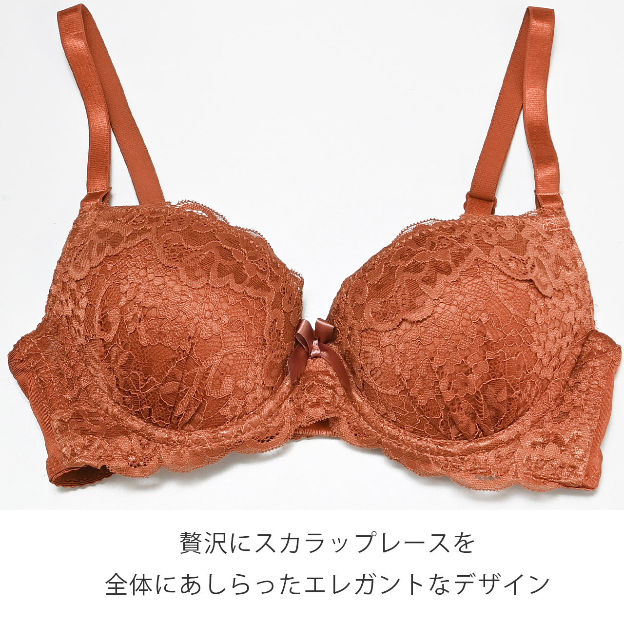 スカラップフラワーレース ワイヤーブラジャー&ショーツセット ソニアブラック(E・Fカップ)