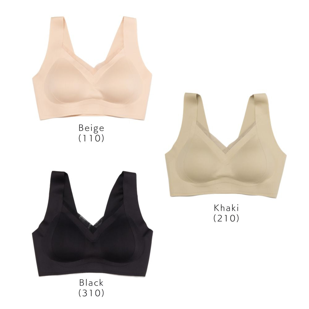 一日中つけられる ふんわりシームレスハーフトップブラ WEB限定商品