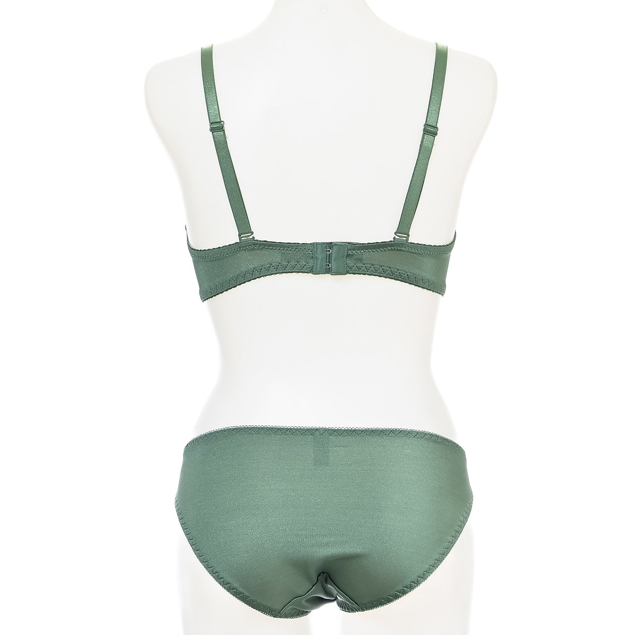 シアーレース ワイヤーブラジャー&ショーツセット ソニアブラック(Fカップ)