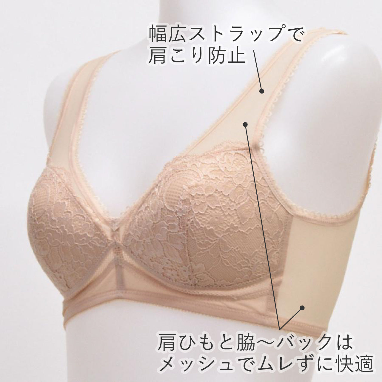 ブラの郷 背中おさえ ノンワイヤーブラジャー