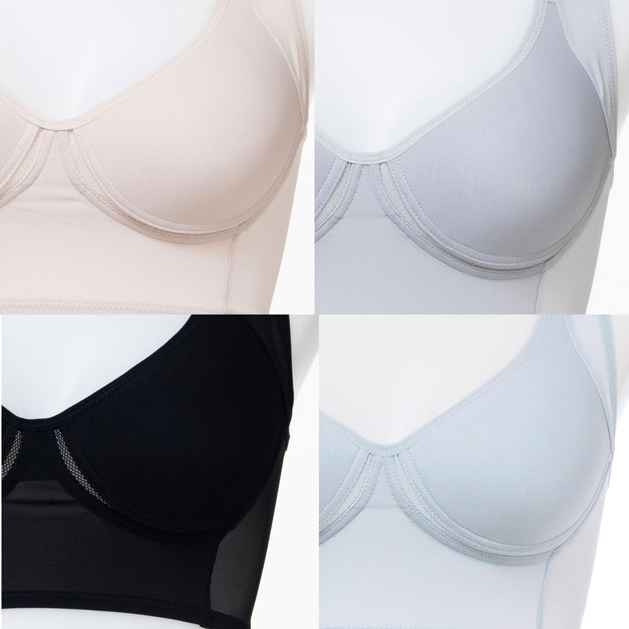 背筋まっすぐ 肩甲骨押さえ 美姿勢ノンワイヤーハーフトップ ブライトマッチ