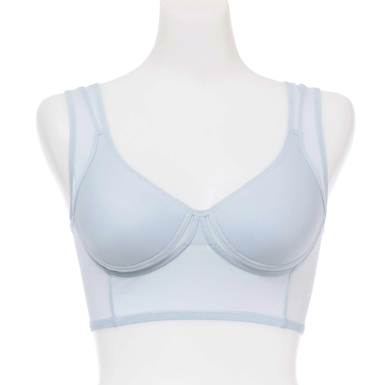 背筋まっすぐ 肩甲骨押さえ 美姿勢ノンワイヤーハーフトップ ブライトマッチ