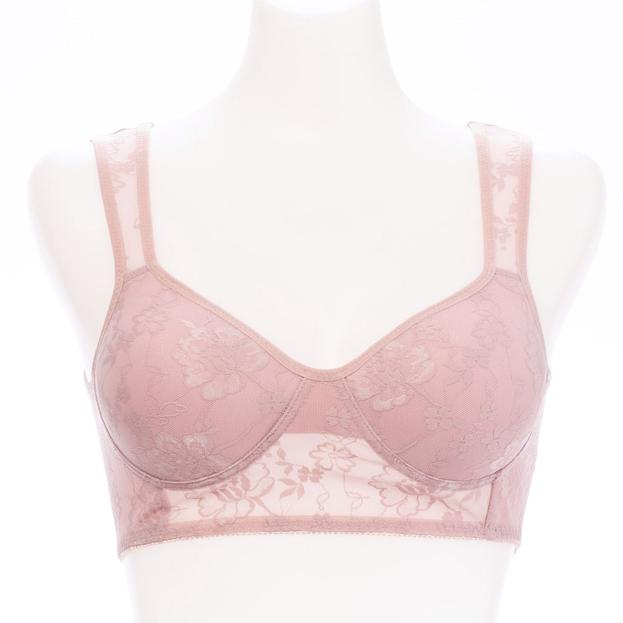 猫背補正 肩甲骨押さえ美姿勢ノンワイヤーハーフトップ(花柄) ブライトマッチ