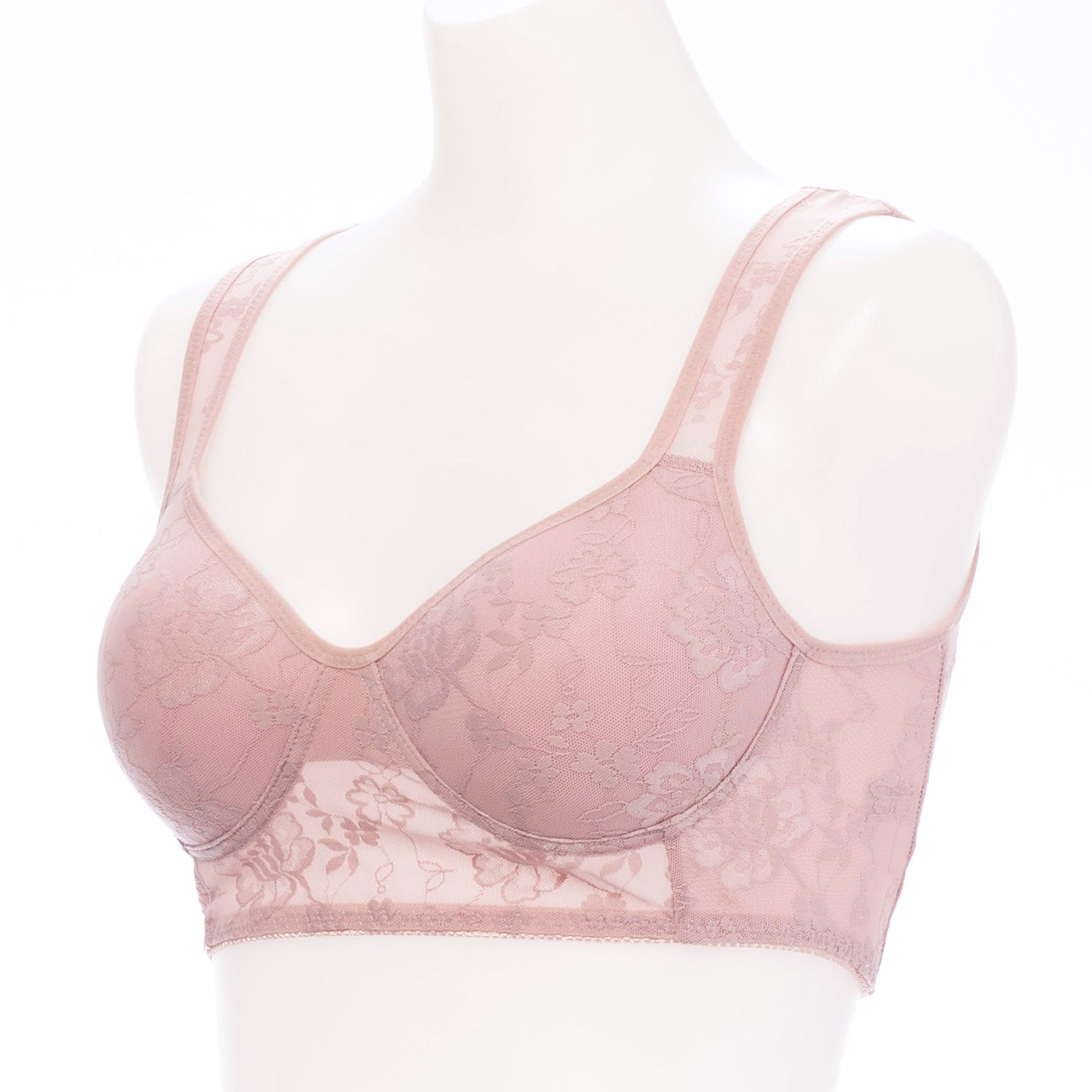 猫背補正 肩甲骨押さえ美姿勢ノンワイヤーハーフトップ(花柄) ブライトマッチ