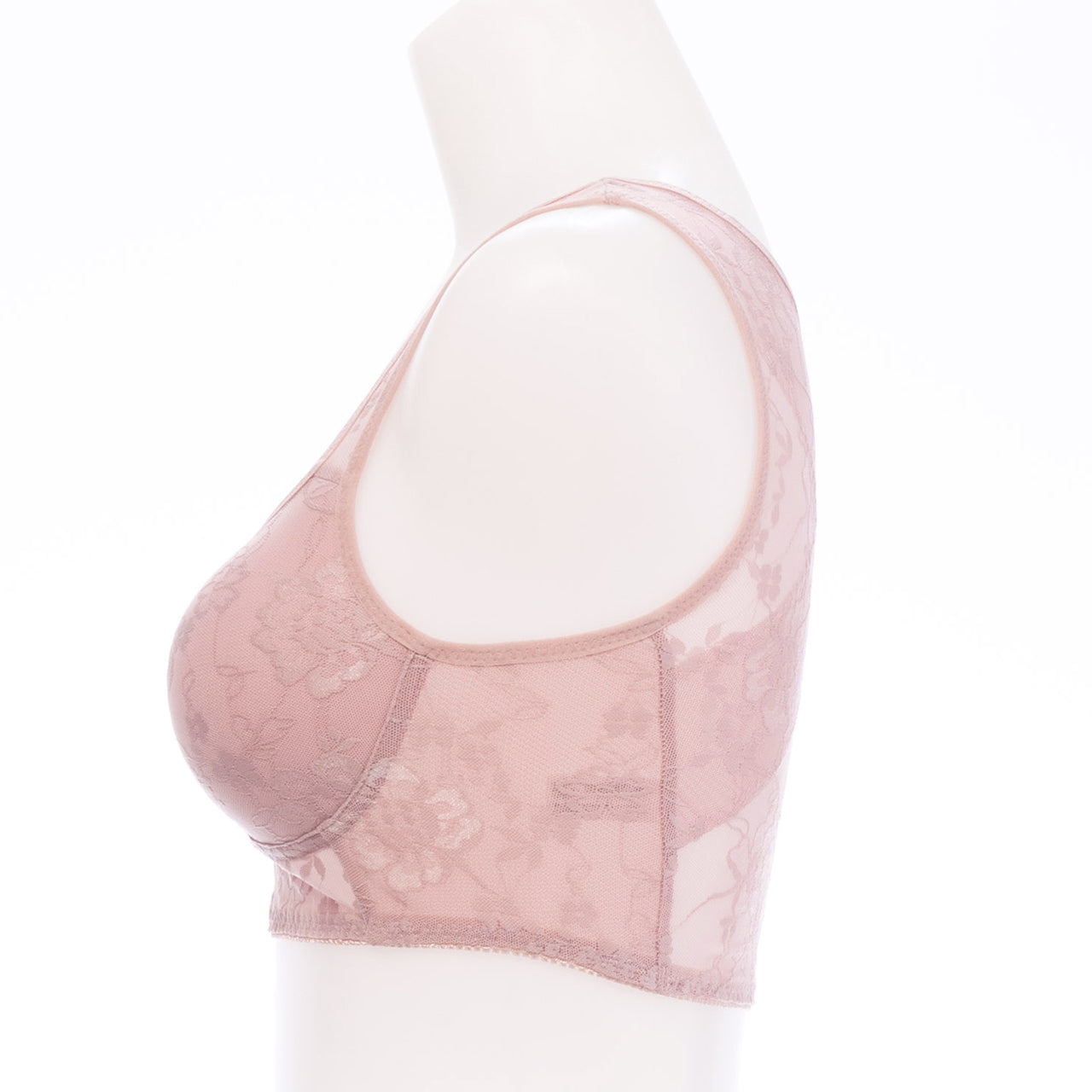 猫背補正 肩甲骨押さえ美姿勢ノンワイヤーハーフトップ(花柄) ブライトマッチ