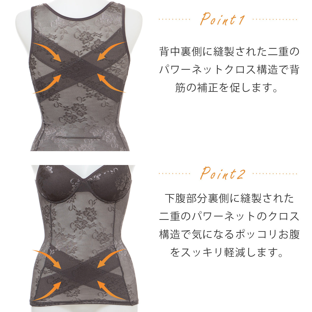 猫背補正 肩甲骨押さえ美姿勢シェイパー(花柄) ブライトマッチ