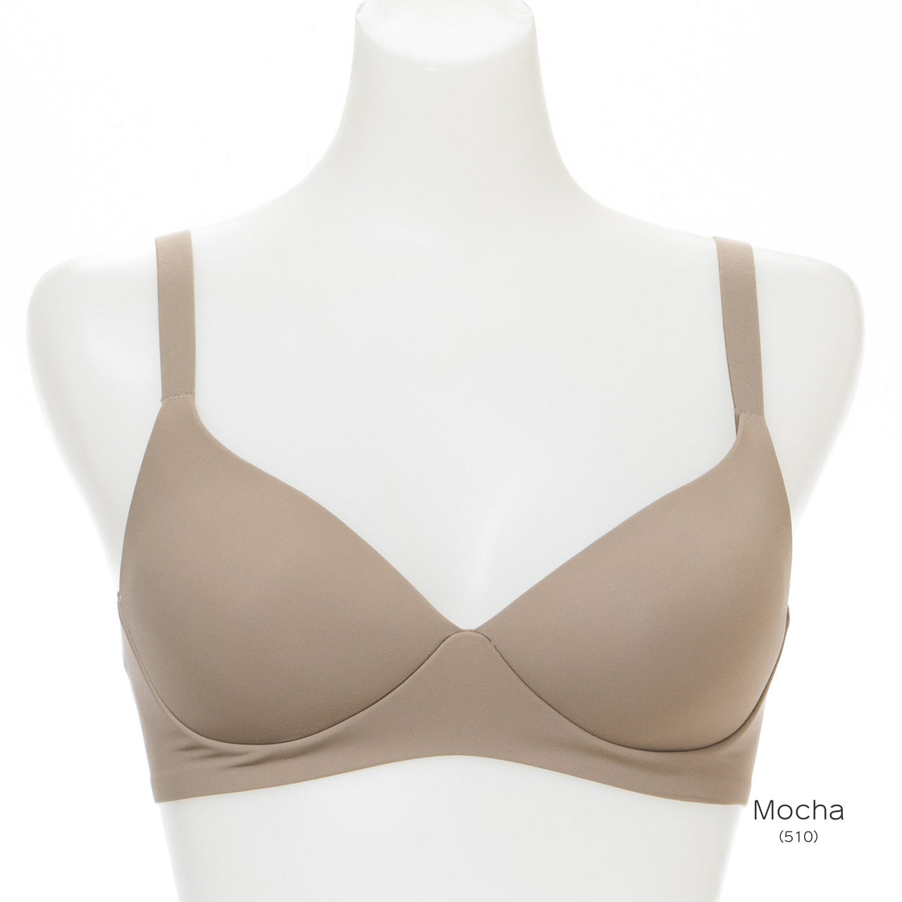 素肌に溶け込むヌーディーなブラ ハーフトップブラジャー