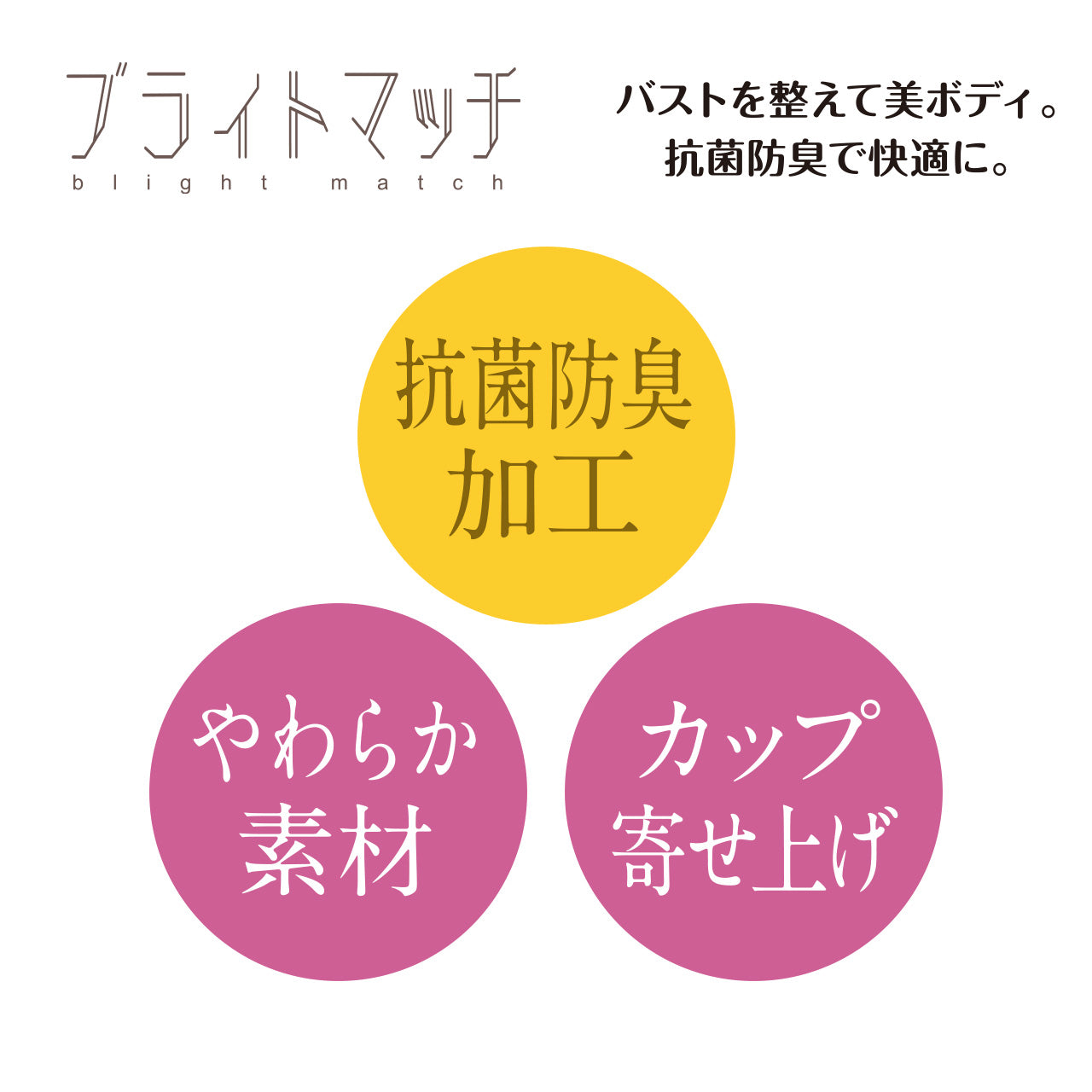 横流れ防止 バスト補正 シェイパー ブライトマッチ