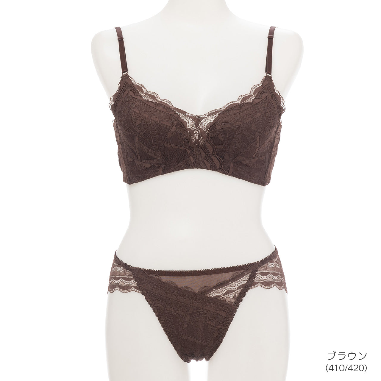 谷間キープ ノンワイヤーブラジャー&ショーツセット メルトココ