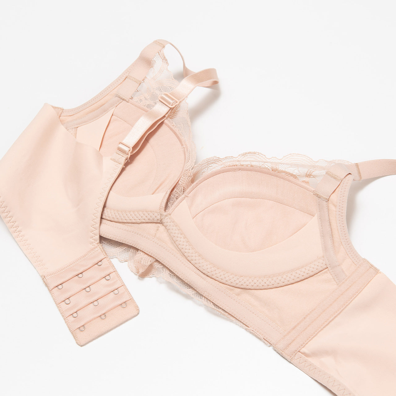 ふわとろカップフラワーレース ノンワイヤーブラジャー&ショーツセット メルトココ