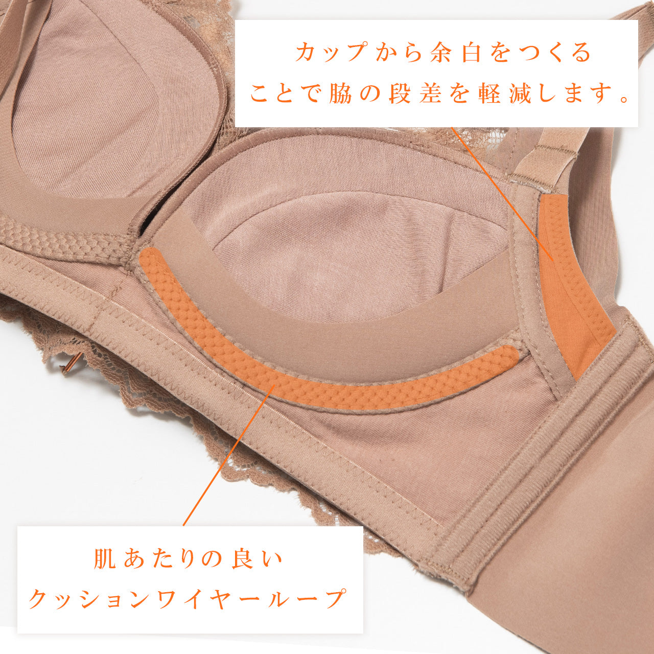 ふわとろカップ ノンワイヤーブラジャー&ショーツセット メルトココ