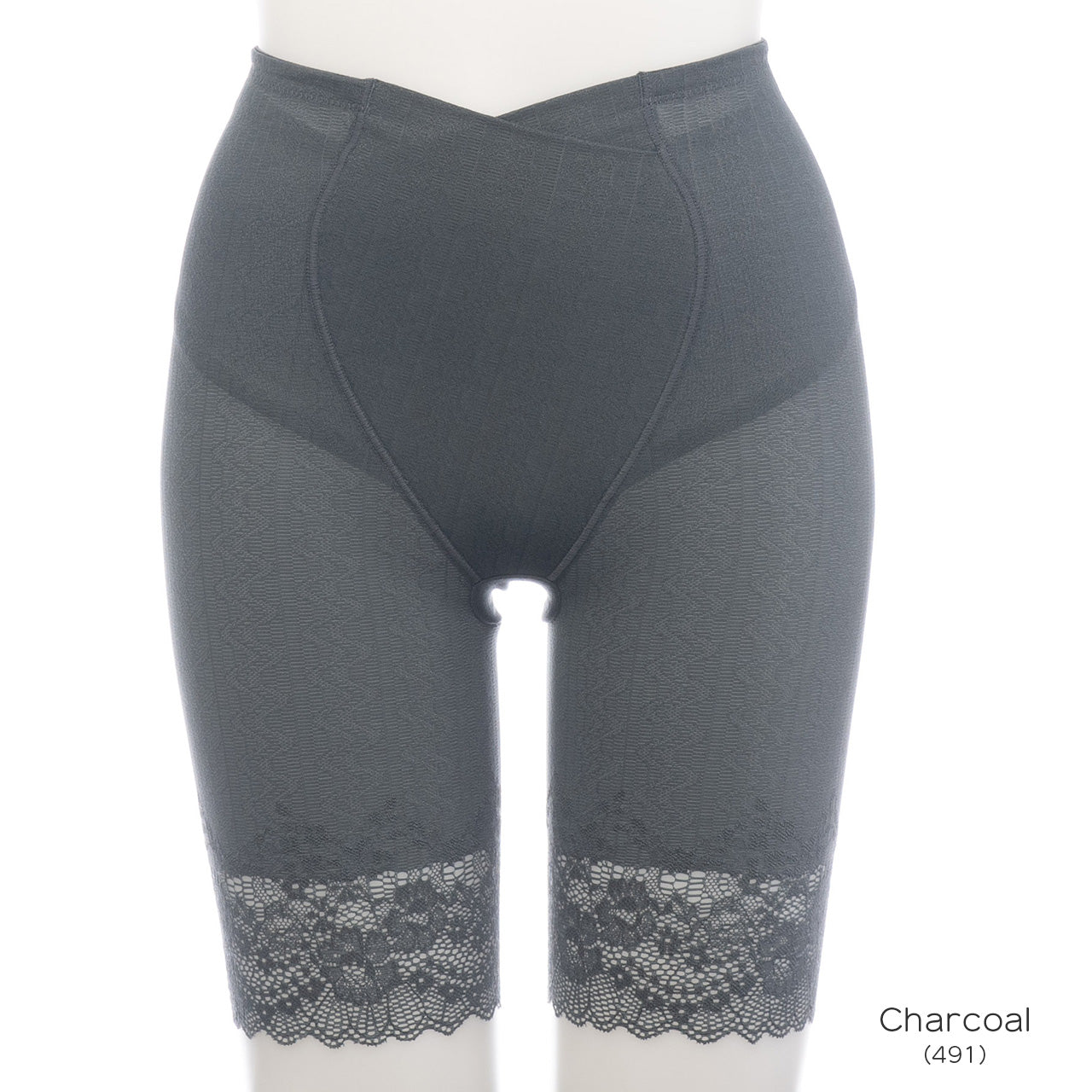 瞬間ほそ見えパンツ 涼しげレース ロングガードル