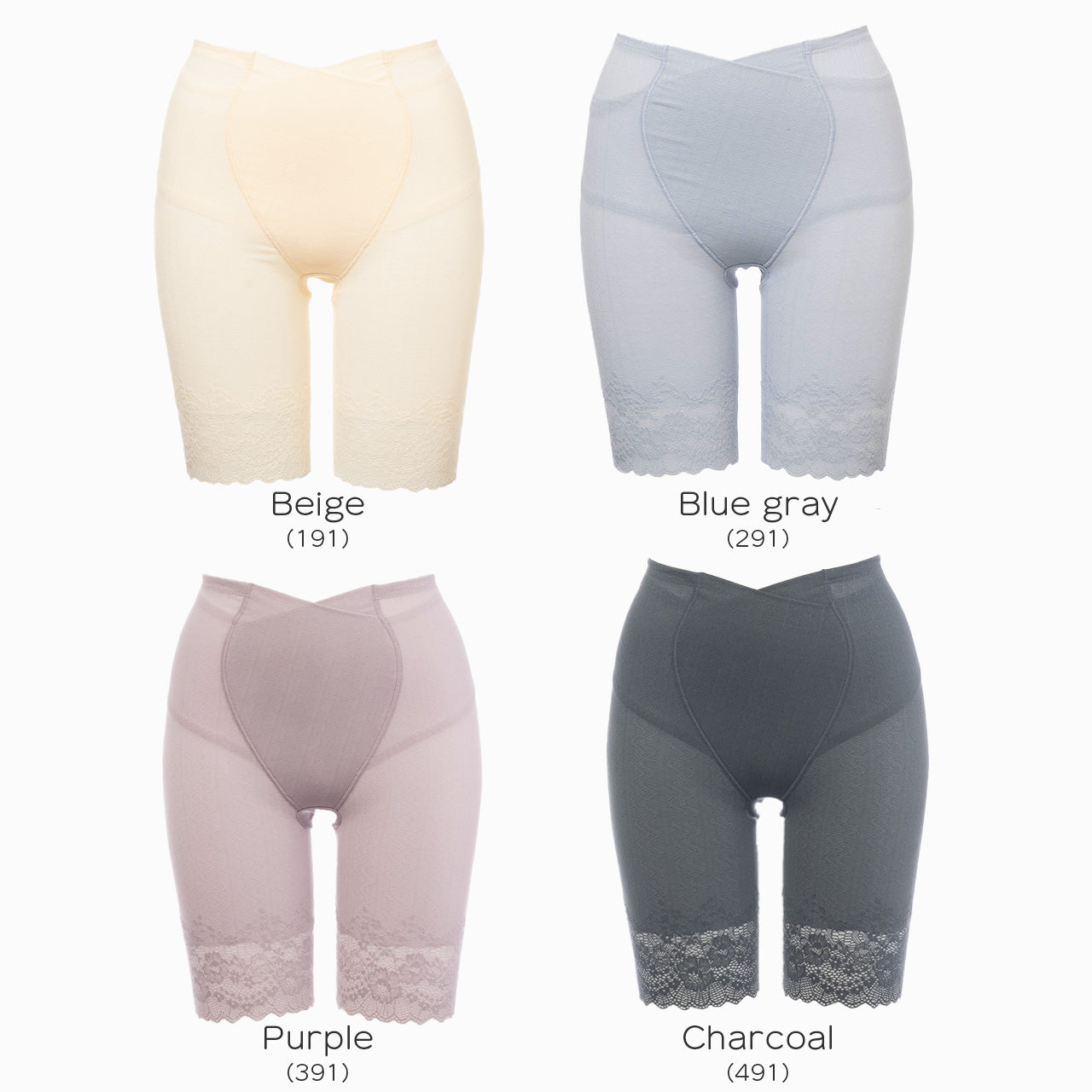 瞬間ほそ見えパンツ 涼しげレース ロングガードル