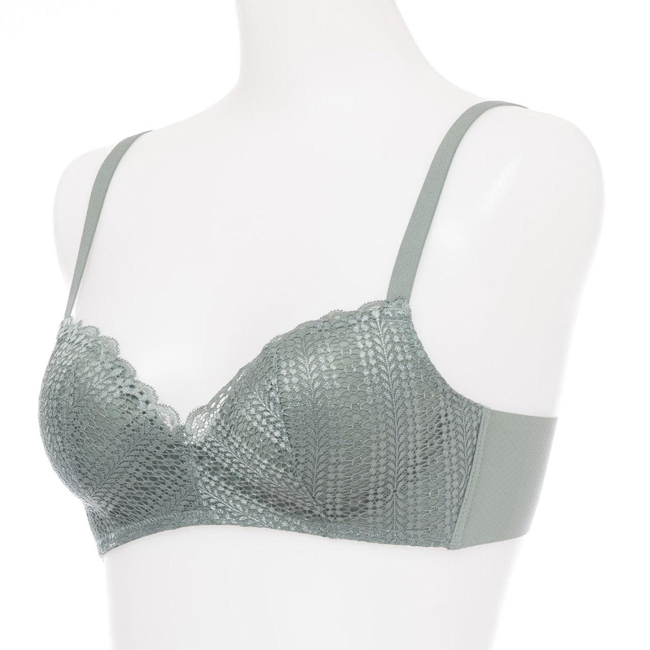自胸美盛 ノンワイヤーブラジャー レース