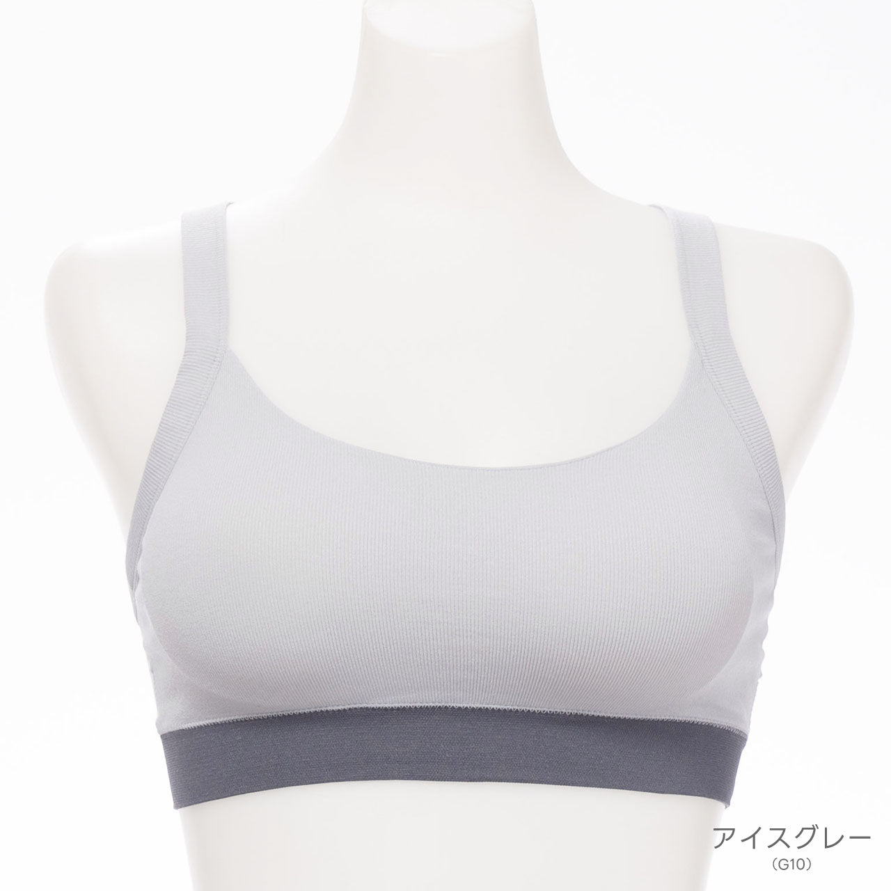 柔らかい着用感 バッククロスブラトップ バイカラー POFU