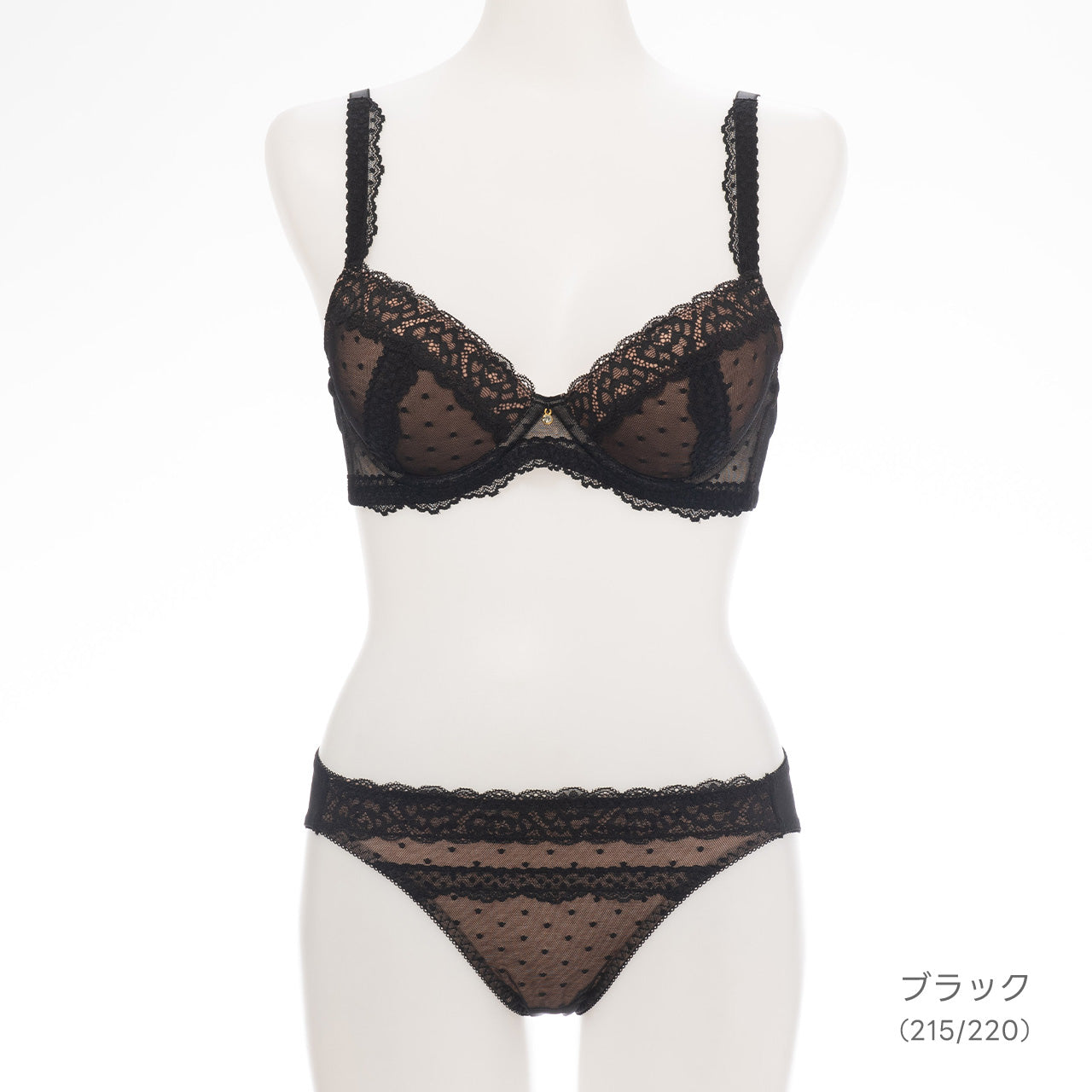 レイラ ワイヤーブラジャー&ショーツセット ソニアブラック(Eカップ)