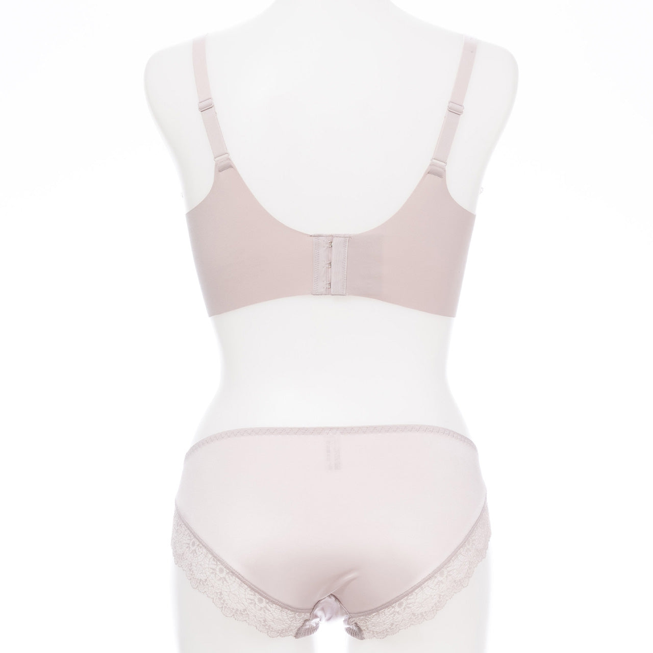 ふわとろカップ サテンシャーリング ノンワイヤーブラジャー&ショーツセット メルトココ