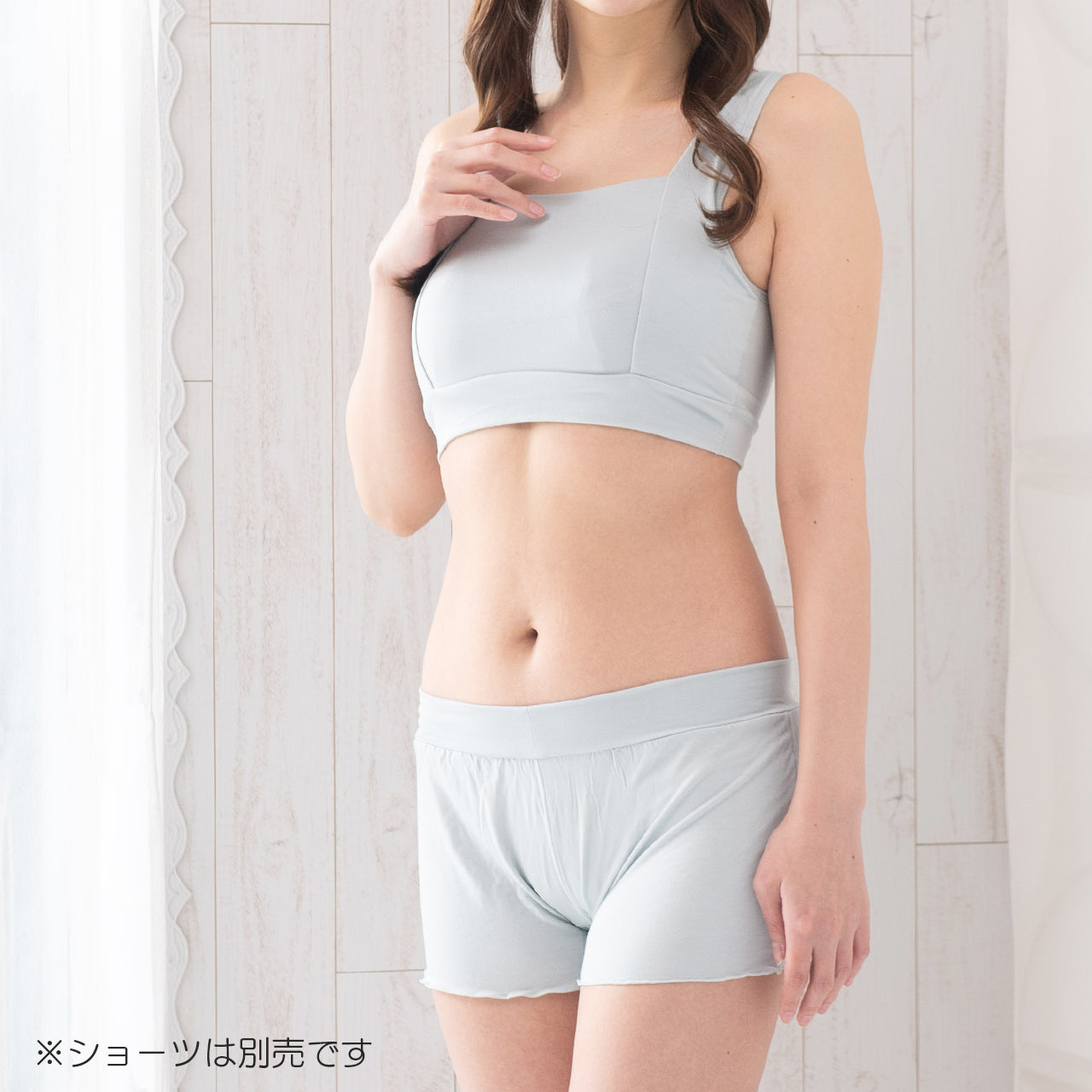 チラ見え防止 なめらかシルク入り ナイトブラジャー ねるねん