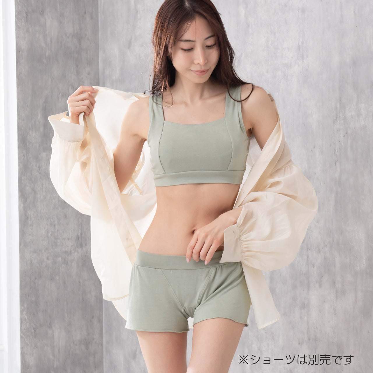 チラ見え防止 なめらかシルク入り ナイトブラジャー ねるねん