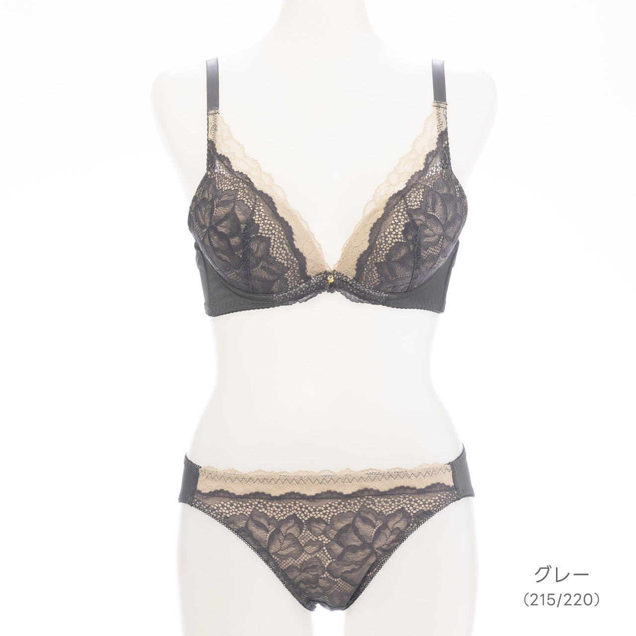 キャサリン ワイヤーブラジャー&ショーツセット ソニアブラック(Eカップ)