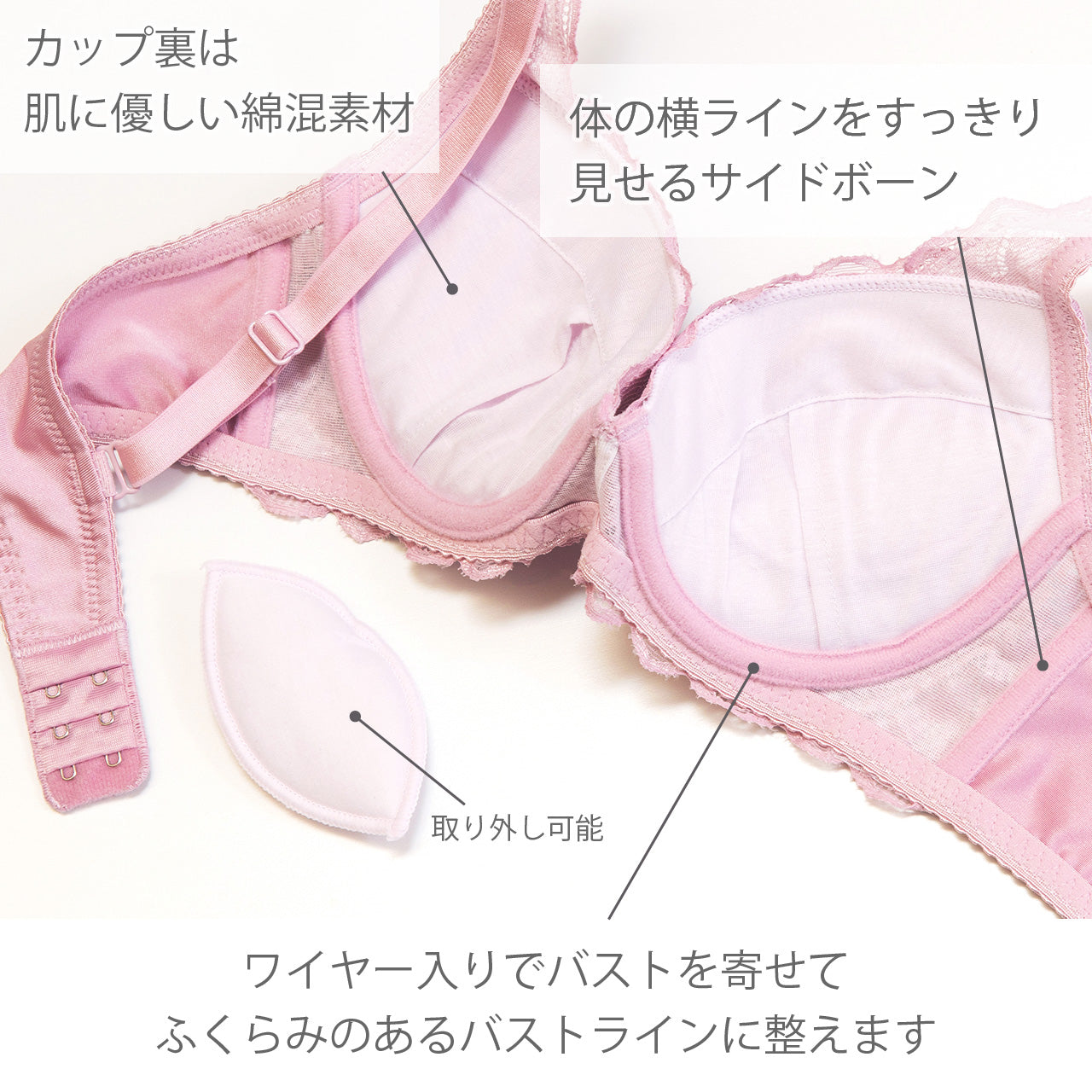 エイミー ワイヤーブラジャー&ショーツセット ソニアブラック(A65~D85カップ)