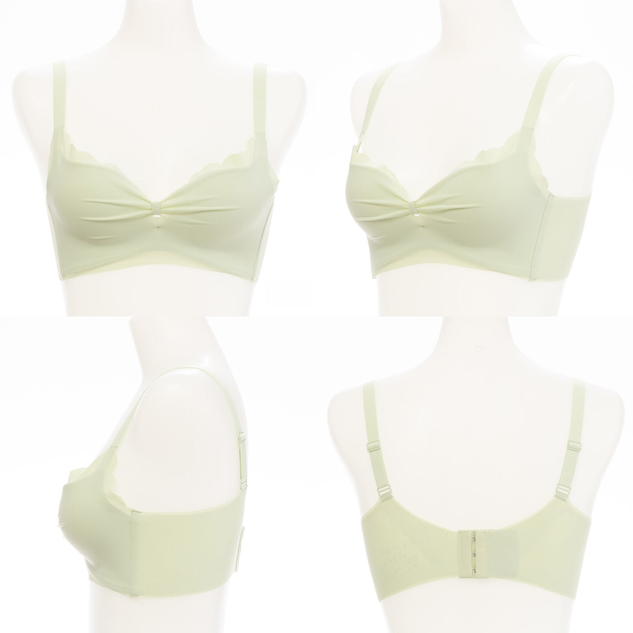 シームレスフィット リブスカラップ ノンワイヤーブラ POFU