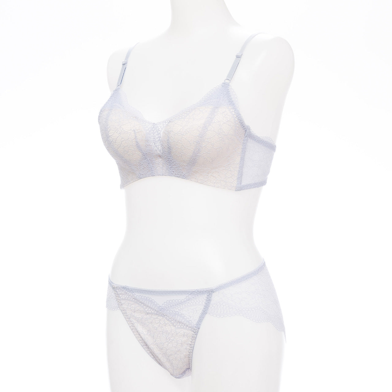 谷間キープ ノンワイヤーブラジャー&ショーツセット メルトココ