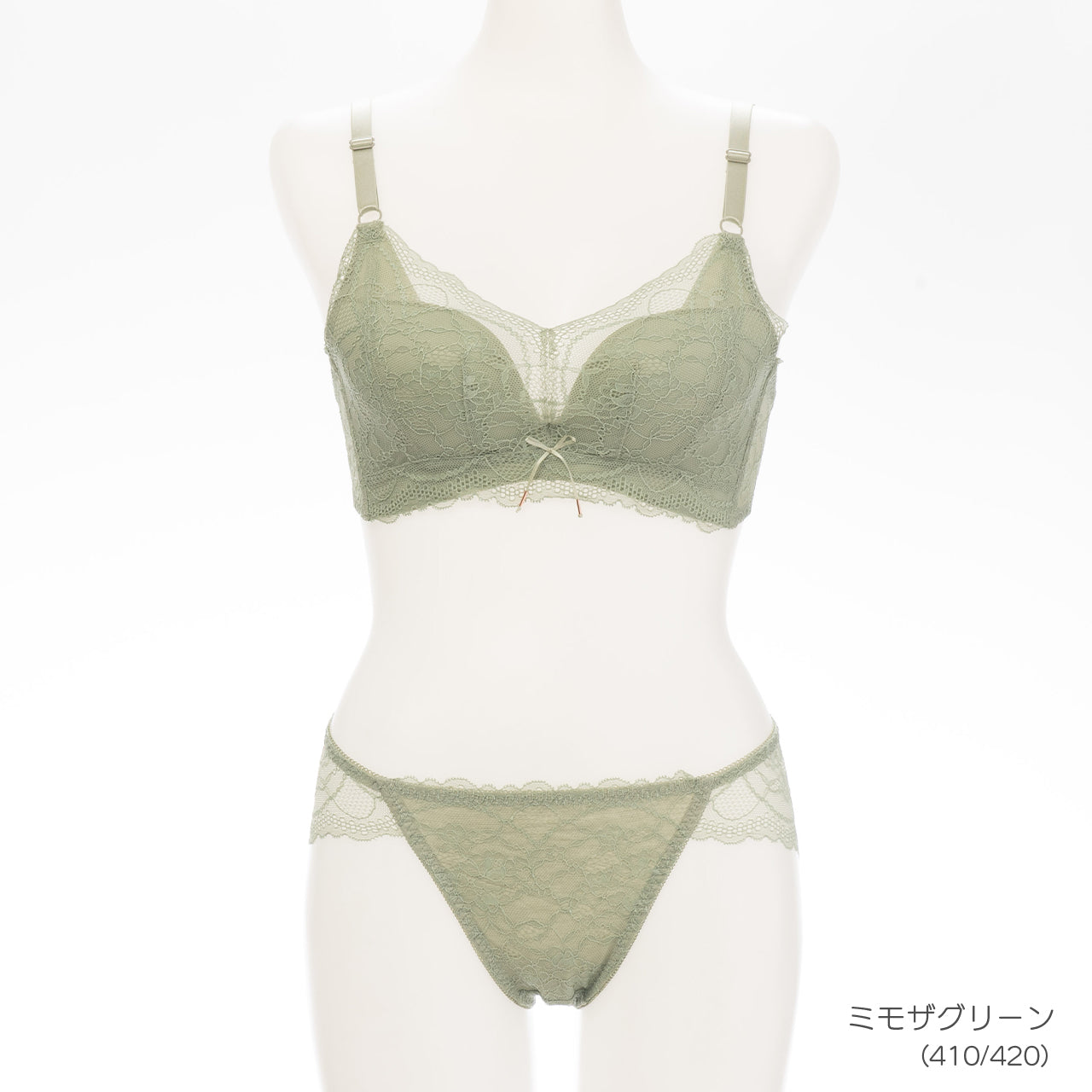 谷間キープ ノンワイヤーブラジャー&ショーツセット メルトココ