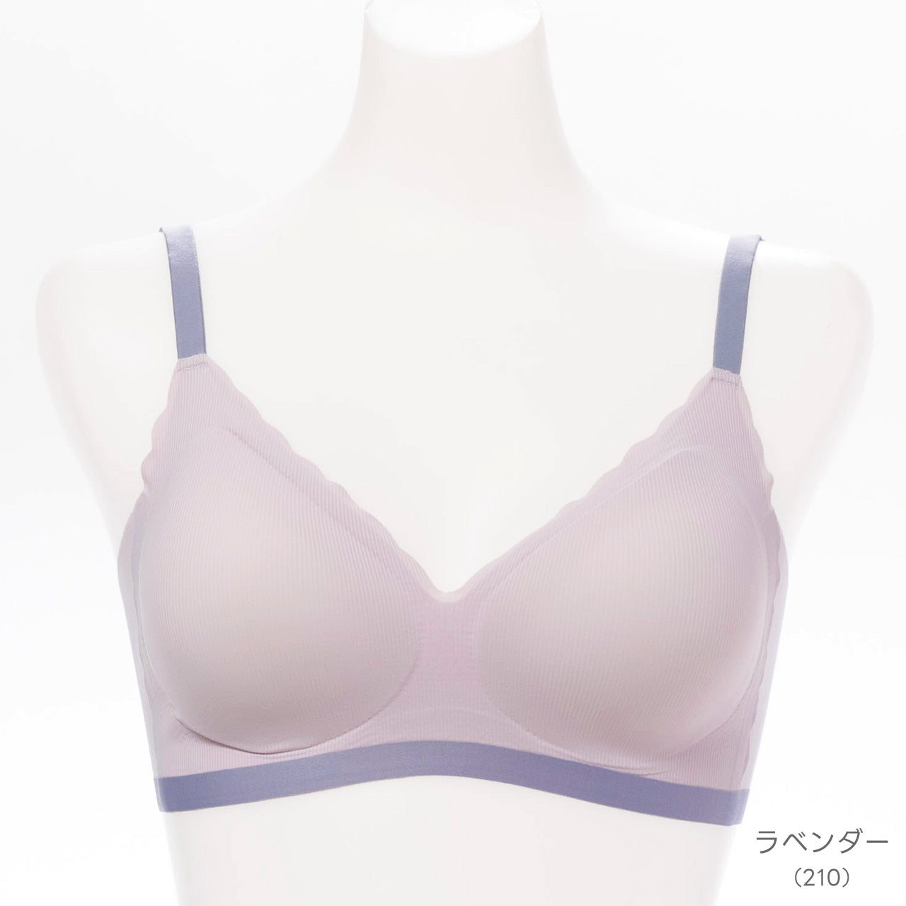 シームレスフィット バイカラースカラップ ノンワイヤーブラ POFU