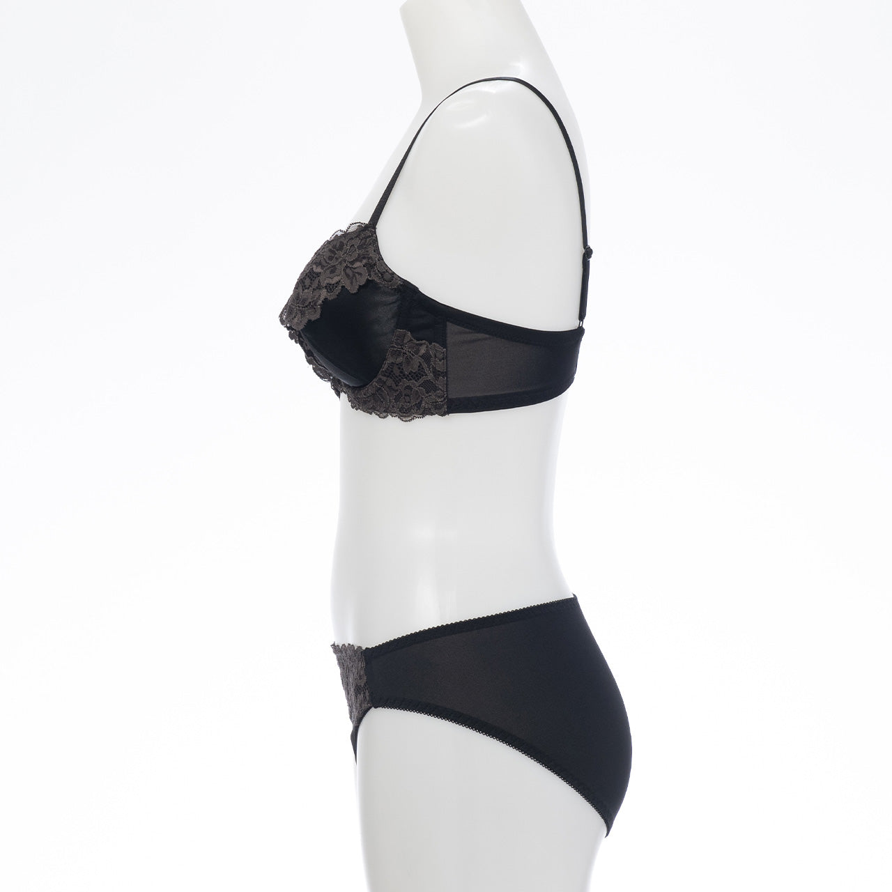 ヘーゼル ワイヤーブラジャー&ショーツセット ソニアブラック(AAA・AAカップ)