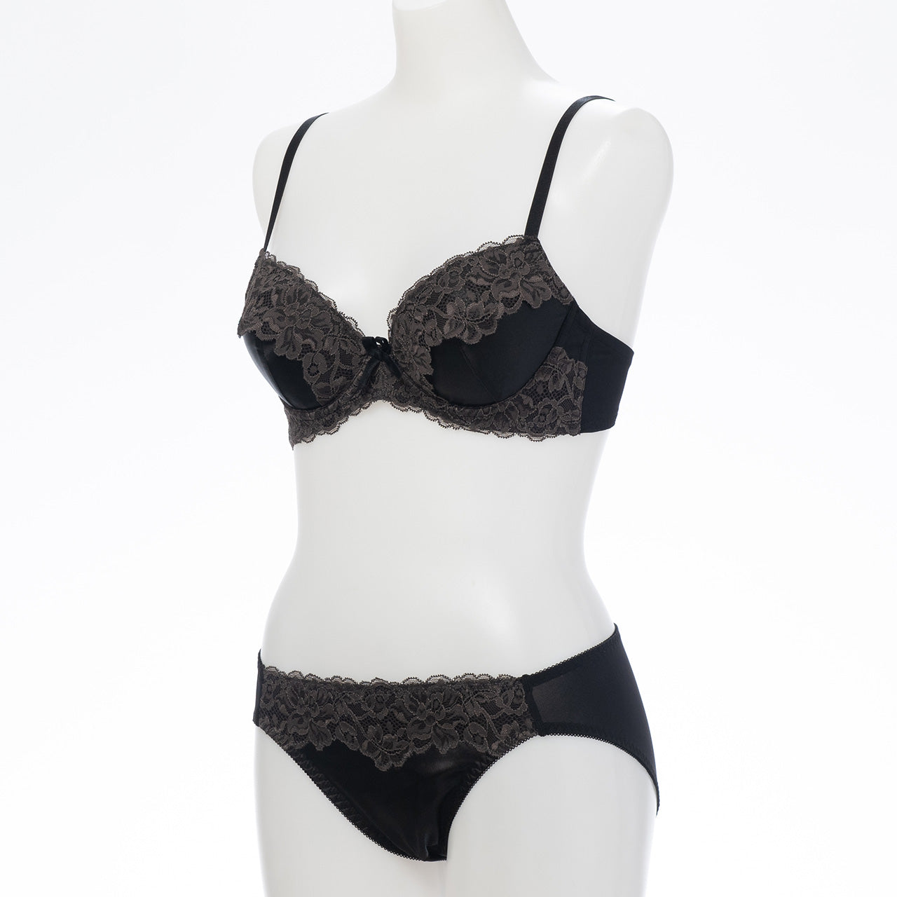ヘーゼル ワイヤーブラジャー&ショーツセット ソニアブラック(AAA・AAカップ)