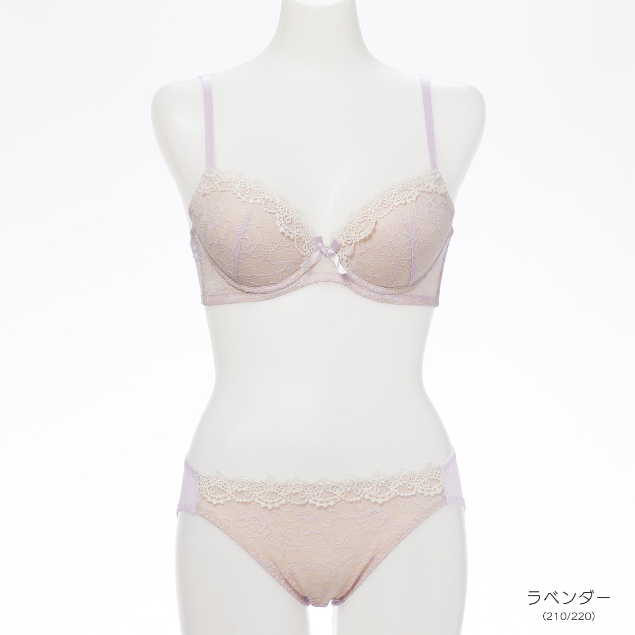 ルーナ ノンワイヤーブラジャー&ショーツセット ソニアブラック(S・M・L・LL・3L・4L・5L)