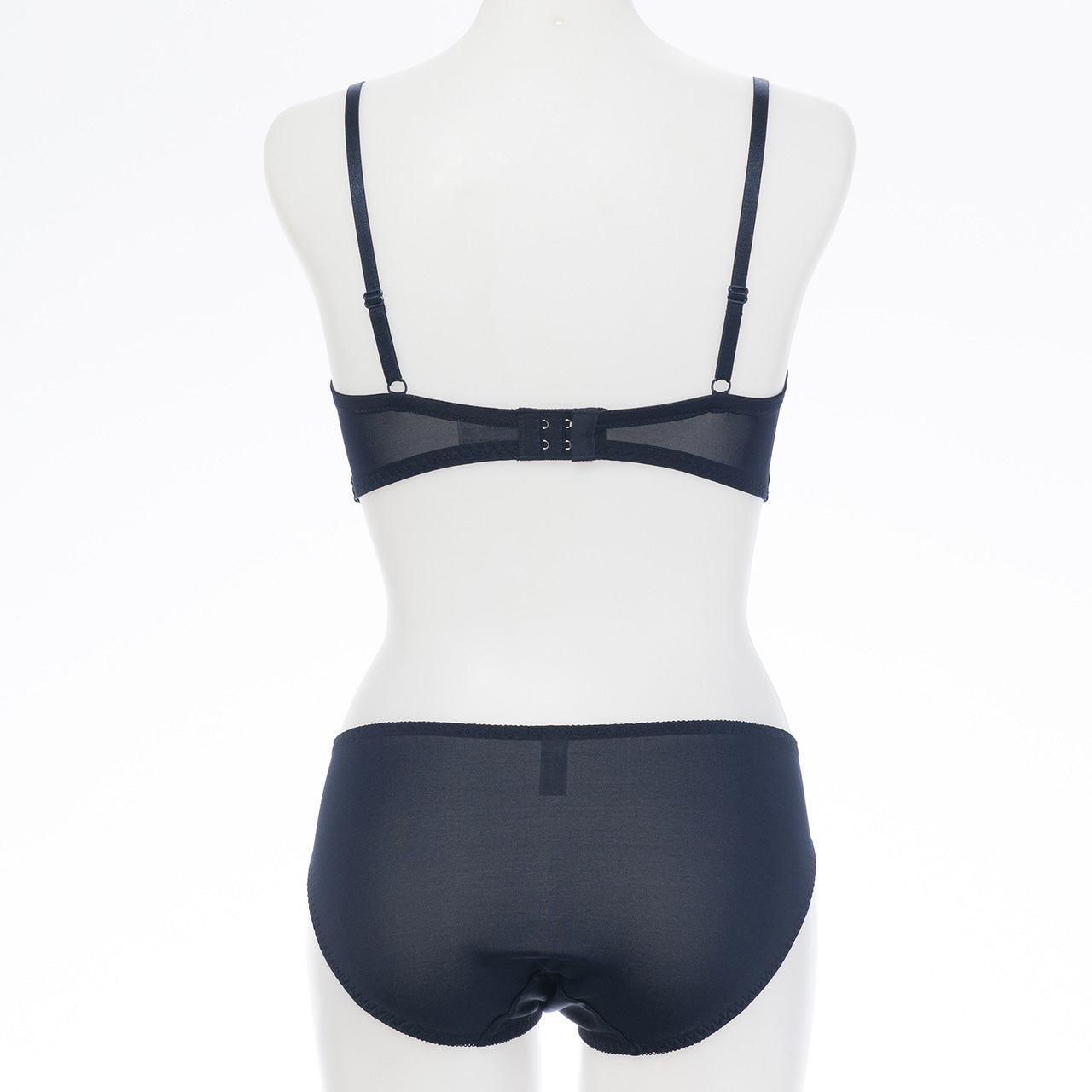 リリー ノンワイヤーブラジャー&ショーツセット ソニアブラック(S・M・L・LL・3L・4L・5L)