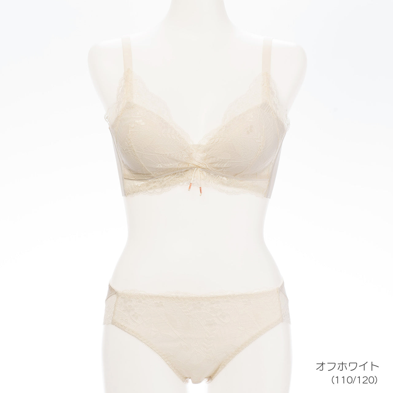 ふわとろカップ カシュクールレース ノンワイヤーブラジャー&ショーツセット メルトココ