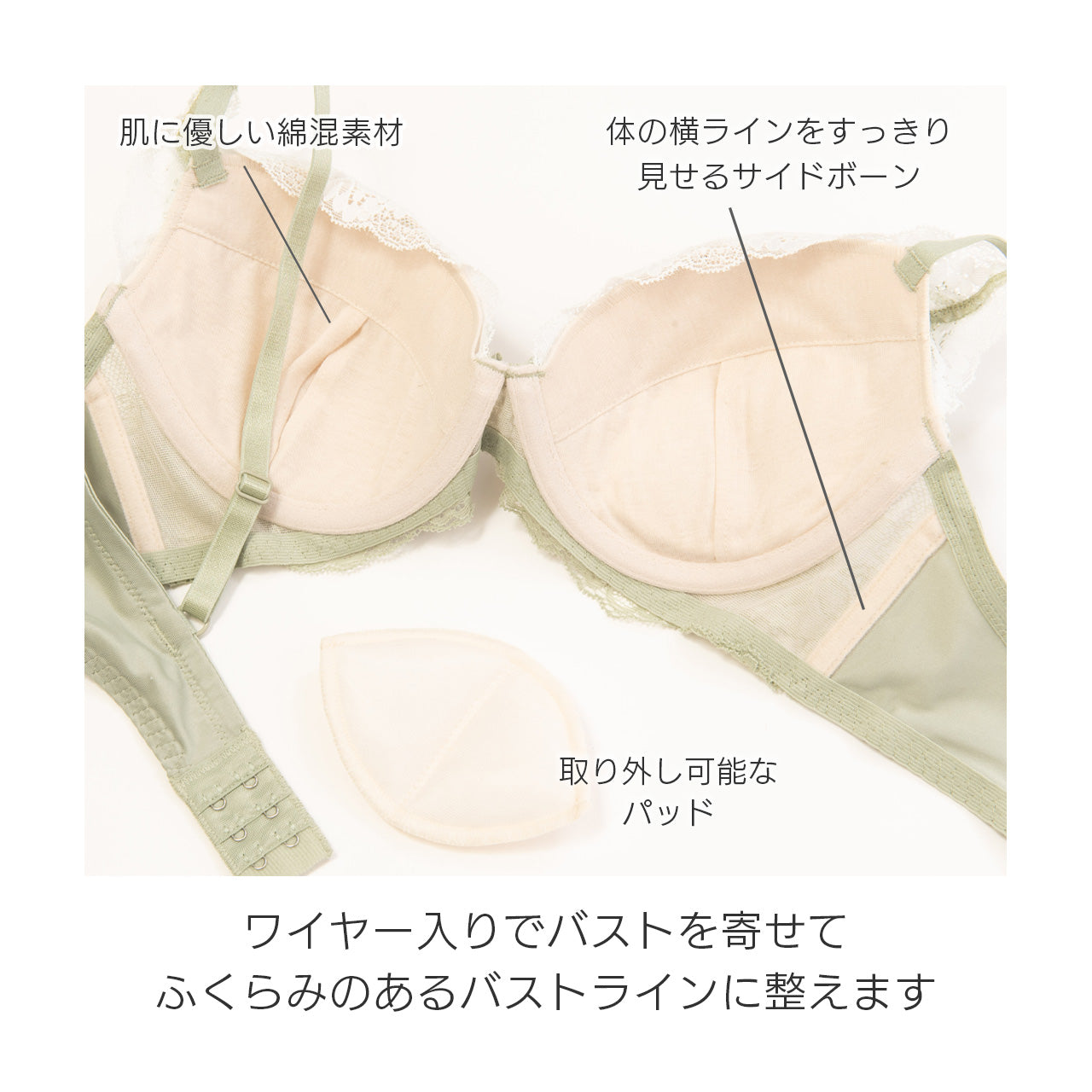マーガレット ワイヤーブラジャー&ショーツセット ソニアブラック(AAA65~E85カップ)