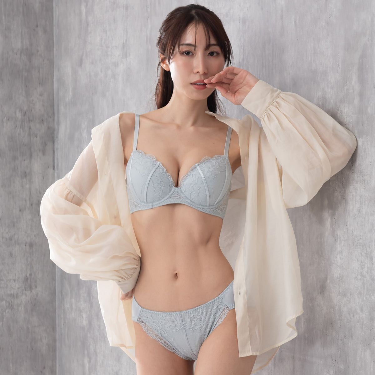 セシリア ワイヤーブラジャー&ショーツセット ソニアブラック(AAA65~E85カップ)