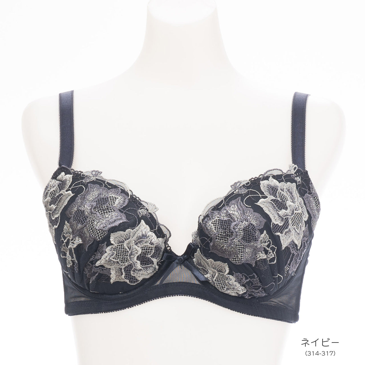 バスト横流れ防止グラマー ワイヤーブラジャー