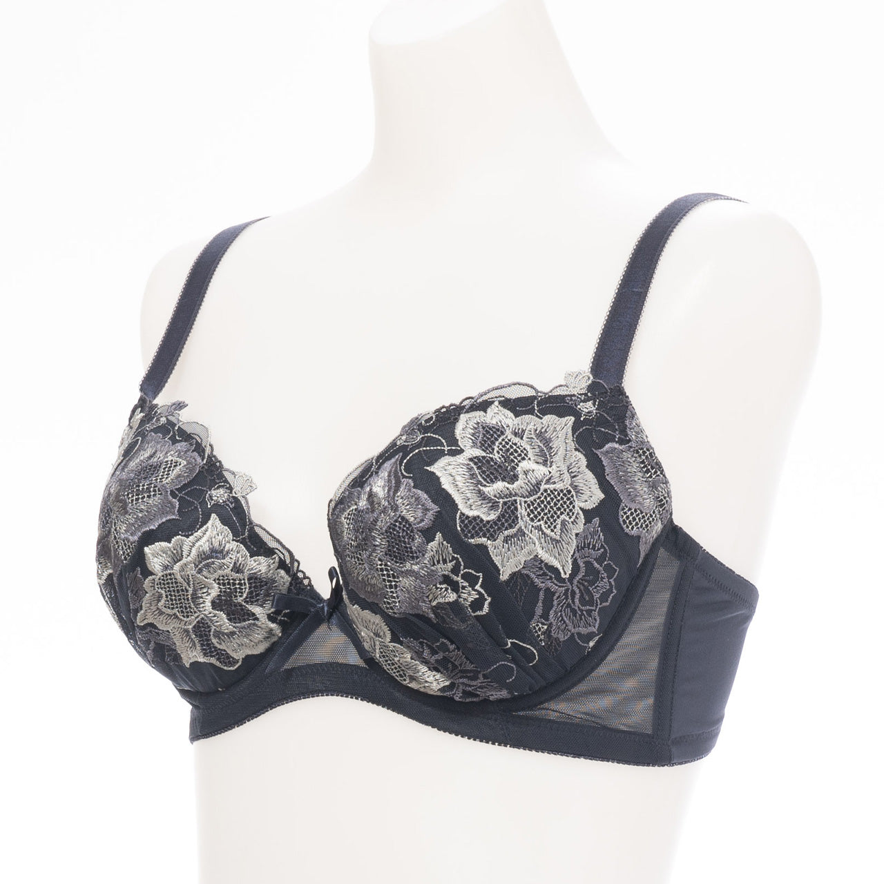 バスト横流れ防止グラマー ワイヤーブラジャー