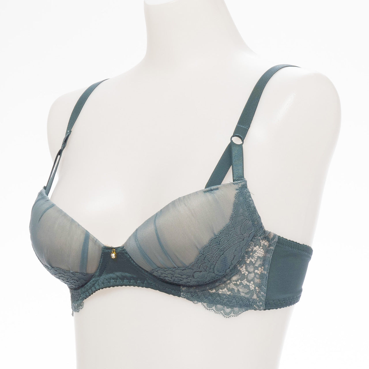 Alper オパール Alperios オパリオス シフォンレースヌーディブラ ノンワイヤーブラジャー