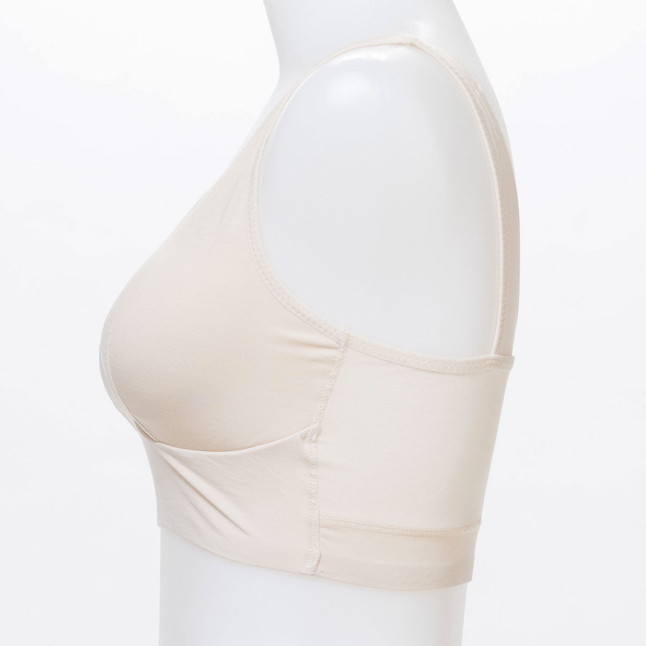 Like me. シルク混シンプル ハーフトップブラジャー