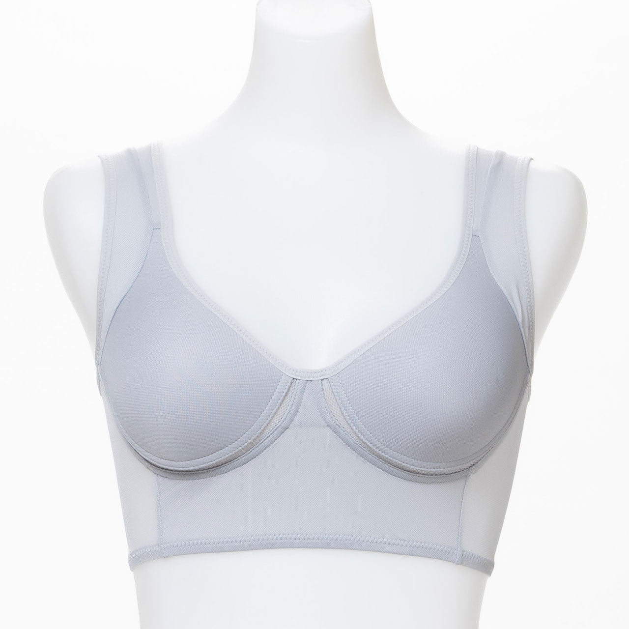 背筋まっすぐ 肩甲骨押さえ 美姿勢ノンワイヤーハーフトップ ブライトマッチ