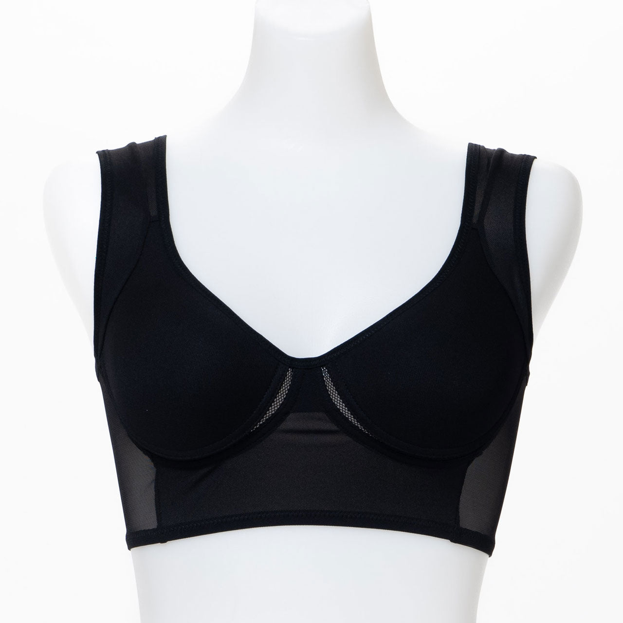 背筋まっすぐ 肩甲骨押さえ 美姿勢ノンワイヤーハーフトップ ブライトマッチ