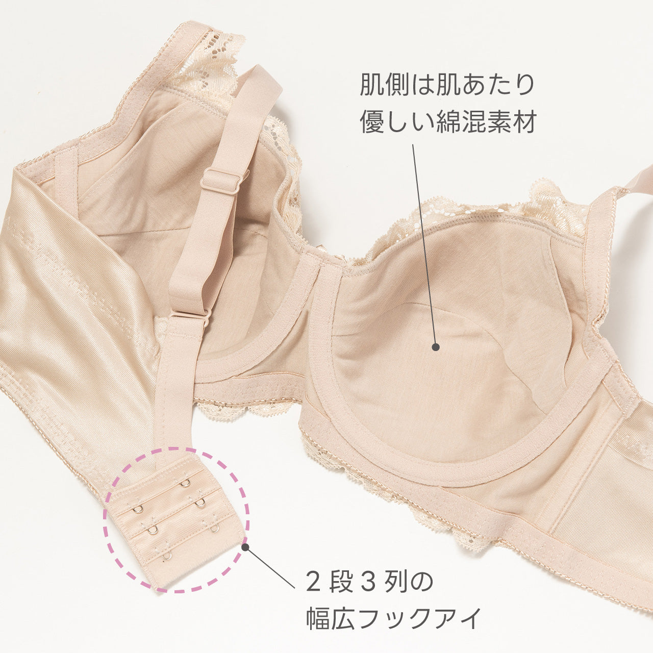 キレイ工房　らくらく安心つつみこむ　ワイヤーブラジャー