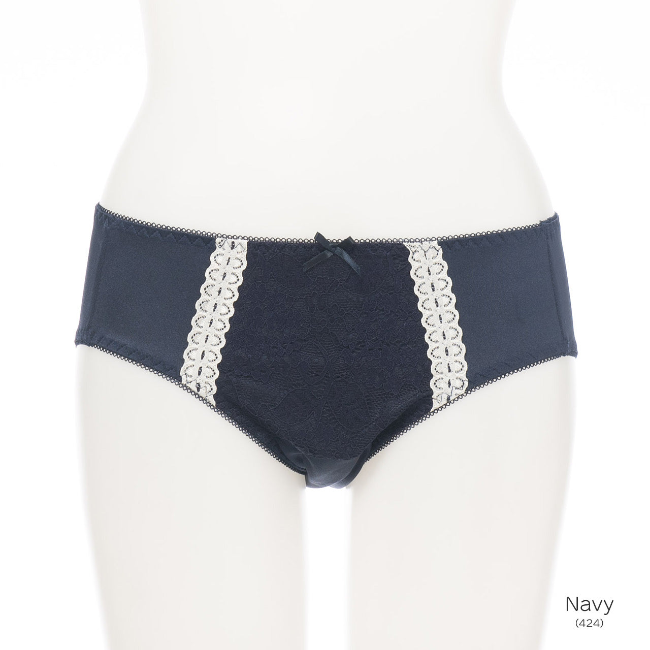 スカラップフラワーレース　サニタリーペアショーツ　ソニアブラック