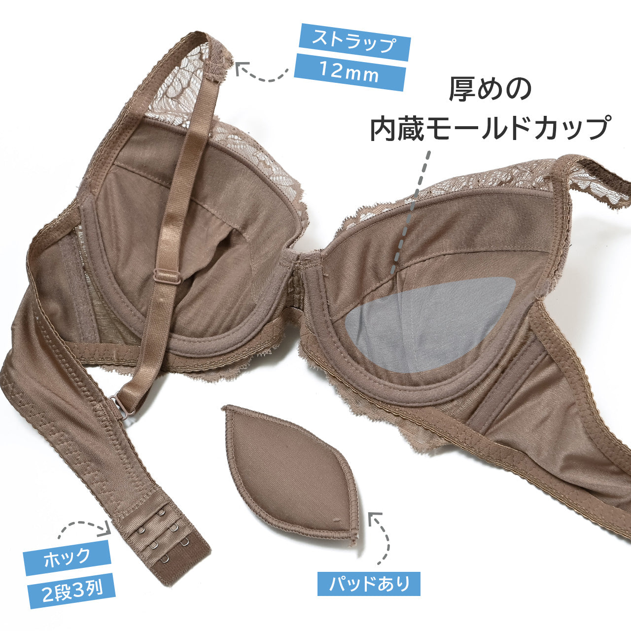 ファシネイト　ワイヤーブラジャー＆ショーツセット（AAA・AAカップ）　ソニアブラック