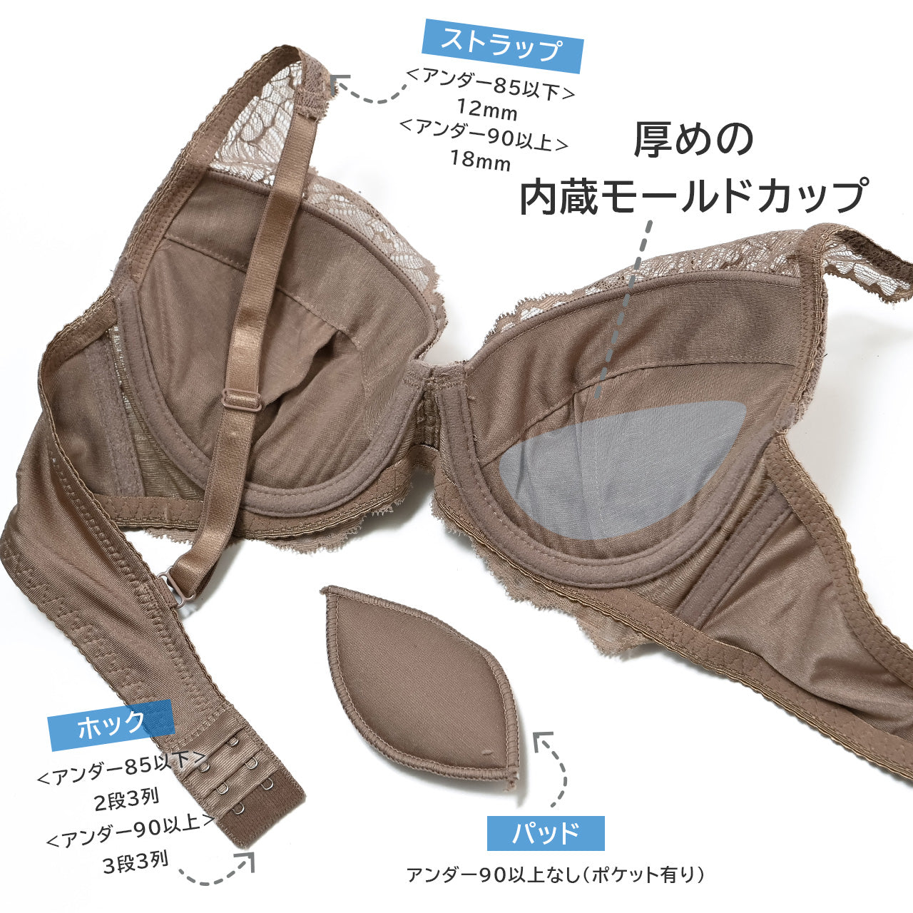 ファシネイト　ワイヤーブラジャー＆ショーツセット（Cカップ）　ソニアブラック