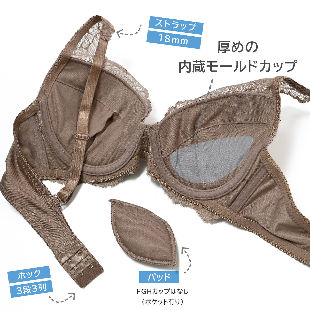 ファシネイト　ワイヤーブラジャー＆ショーツセット（G・Hカップ）　ソニアブラック